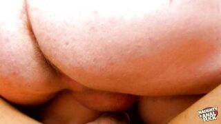 As if anal with one guy was not enough the blonde gets into a threesome