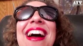 Home cheating with Marina a slutty Italian mature with dark