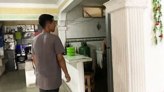 While I was waiting for my boyfriend, his friend arrived and we ended up fucking at his house