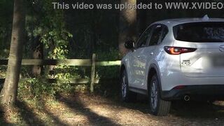 Trixie rubs one out in the parking lot