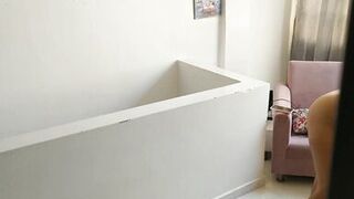 Slutty Cheating Wife Riding The Inexperienced Guy In The Living Room And Getting Fucked Standing Up - 5 image