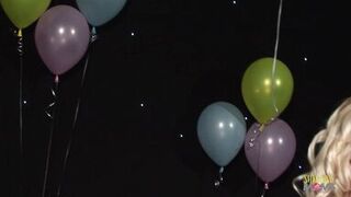 Sensual blowjobs from two blonde MILFs lead to hardcore threesome sex