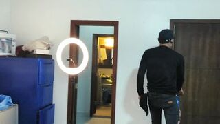 A patient goes with her husband to the consultation and I teach him how to fuck her in the office in front of him