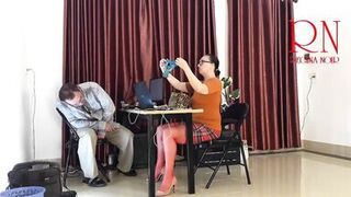 Monday in the office. Employee without panties. Tease, lick pussy, suck dick in the office. Naughty office. c11