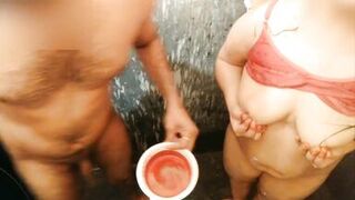 First time I fucked bathroom My hot girlfriend Meena.