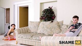 Shame4k. Exciting Maid With Shaved Pussy Agrees To Sex With New Boyfriend