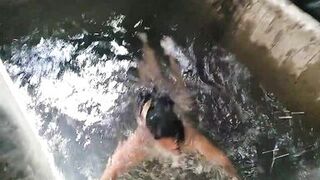 While the neighbor is alone without her husband and horny I come from behind to fuck her