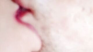 Horny girlfriend kissing so lovely with boyfriend