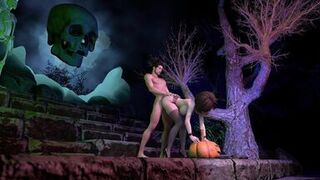 Cass the Sexy MILF Gets Fucked From Behind Halloween Special - 11 image