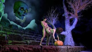 Cass the Sexy MILF Gets Fucked From Behind Halloween Special