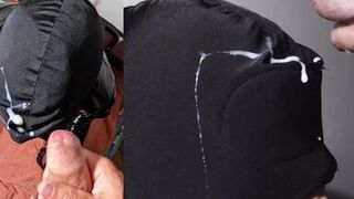 I suck his cock and he comes on my head on the hood