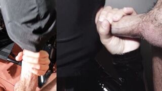 I suck his cock and he comes on my head on the hood - 3 image