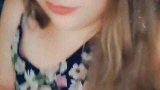 Gorgeous chubby girl tit flash and smile - 12 image