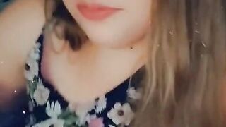 Gorgeous chubby girl tit flash and smile - 13 image