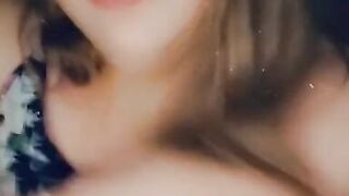 Gorgeous chubby girl tit flash and smile - 15 image