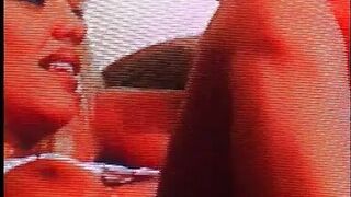 Blonde beauty makes love to a long hard cock with her wet mouth