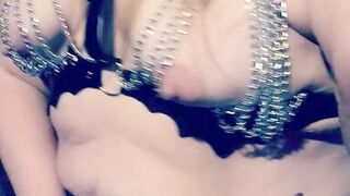 Showing off bbw body in sexy lingerie