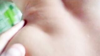 The husband left her alone and she followed the neighbor who had been wanting her for a while.