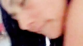 The husband left her alone and she followed the neighbor who had been wanting her for a while.