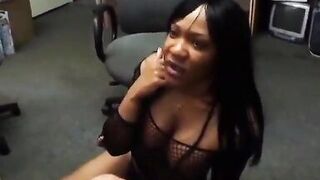 Curvy black honeys ride white dude and get jizzed - 2 image