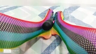 Foot Fetish with Sexy Colored Stockings