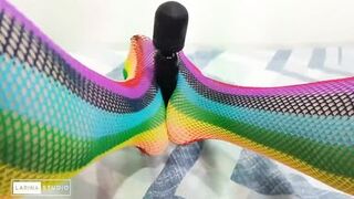 Foot Fetish with Sexy Colored Stockings