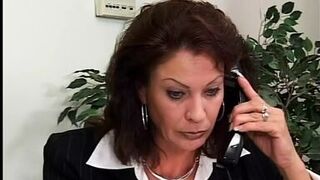 Super horny busty milf got fucked hard in the office