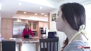 Bicurious Teen Is Lucky to Have an Experienced Older Blonde to Practice with