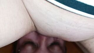 Like to piss over him. Facesitting