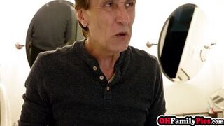 Stepdad and stepson fucked big tits MILF stepmom Jessica Ryan and sexy teen stepsister Liz Jordan - 2 image