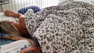 Amateur wife was not woke up yet when she felt hard dick in her morning wet pussy