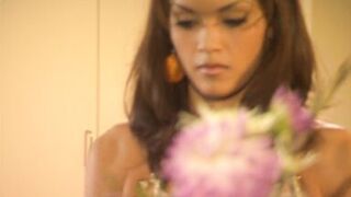 Latina bends for a severe doggystyle penetration on the couch