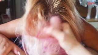 For the First Time I Do a Stepson Hairjob, Cum on My Hair - 12 image