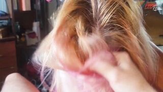 For the First Time I Do a Stepson Hairjob, Cum on My Hair - 14 image