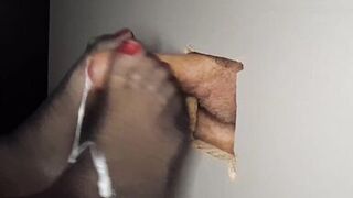 Hot footjob & gloryhole