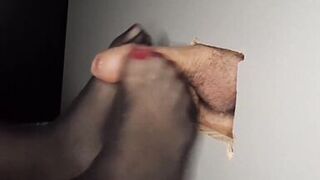 Hot footjob & gloryhole