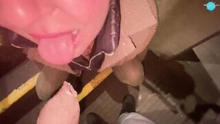 Cracky the street girl finaly gets to suck cock