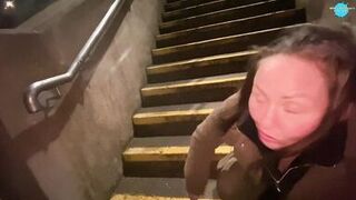 Cracky the street girl finaly gets to suck cock