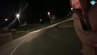 Cracky the street girl finaly gets to suck cock