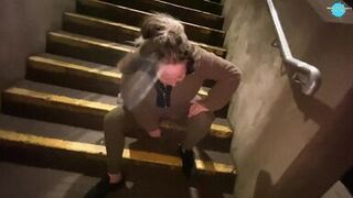 Cracky the street girl finaly gets to suck cock