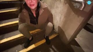 Cracky the street girl finaly gets to suck cock