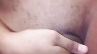 Schoolgirl fucks her pussy hard with a huge dildo