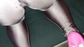 BBW MILF fuck doggy in leggins and high Heels and creampie - 5 image