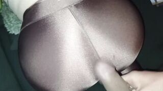 BBW MILF fuck doggy in leggins and high Heels and creampie - 7 image