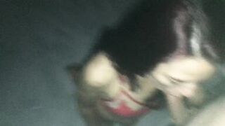 Rich sloppy blowjob POV in red lingerie for my horny boyfriend Andy Z 94 licking my pussy to be hotter - Amateur Nora Milf