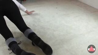 Sexy Tights Stretch and Take off her boots - 9 image