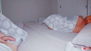 Stepmom and stepson shared bed in hotel and have sex . English subtitles - 5 image