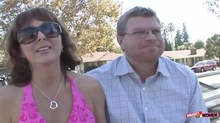 Mature Woman Gets Approval From Her Man to Try a Massive Dong in Her Snatch - 1 image