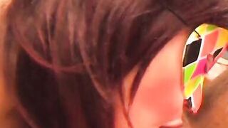 Hot redhead milf-bearer in a mask has big tits and rides big cock