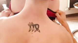 Licking on office chair